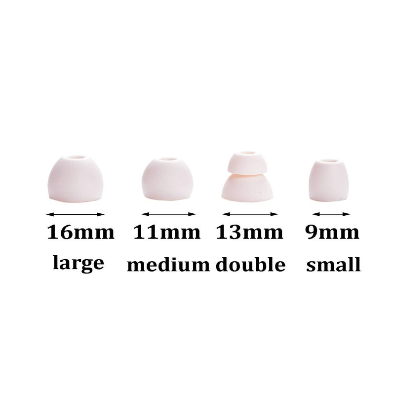 luakesa Replacement Eartips Silicone Earbuds Buds Set for Powerbeats Pro Beats Wireless Earphone Headphones,4 Pair (Lvory) - Image 3